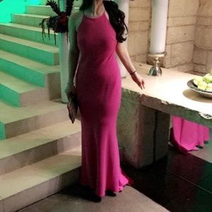 Calvin Klein Hot Pink Full Length Gown